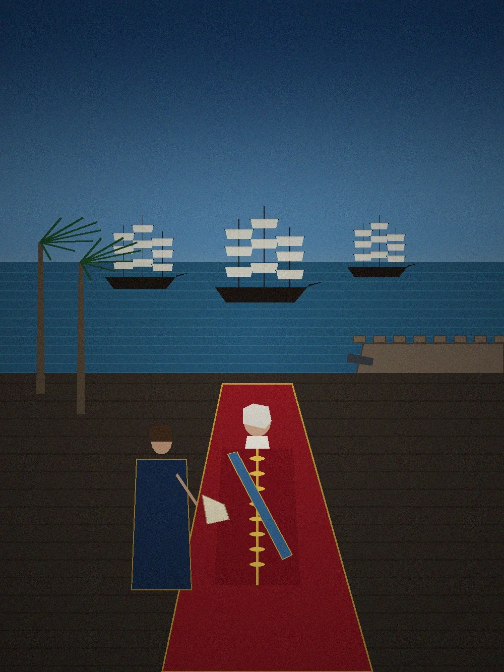 D. Joao VI e a Corte Portuguesa desembarcando em Salvador em 1808, atuando como uma das Capitais Temporarias do Brasil