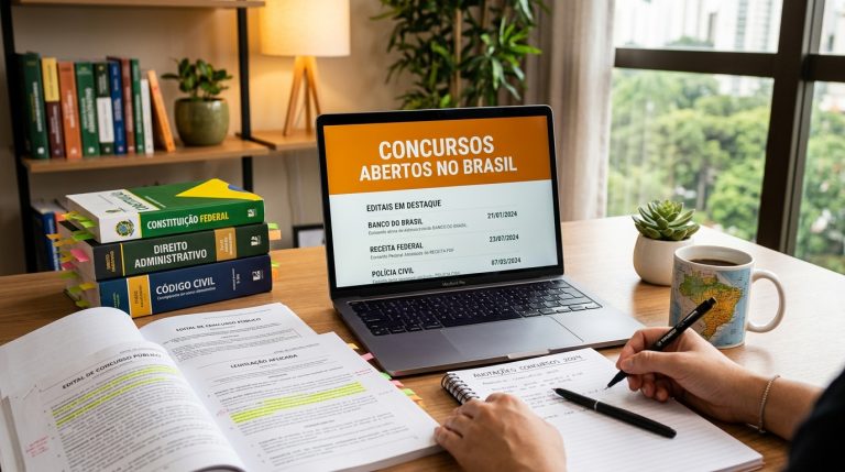 Concursos Públicos Abertos no Brasil: Guia de Editais, Vagas e Estratégia de Aprovação
