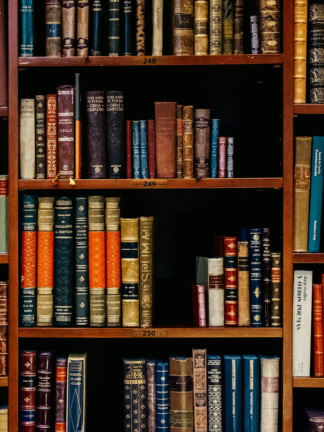 Estudante compenetrado em biblioteca universitária com livros de apoio e atmosfera acolhedora
