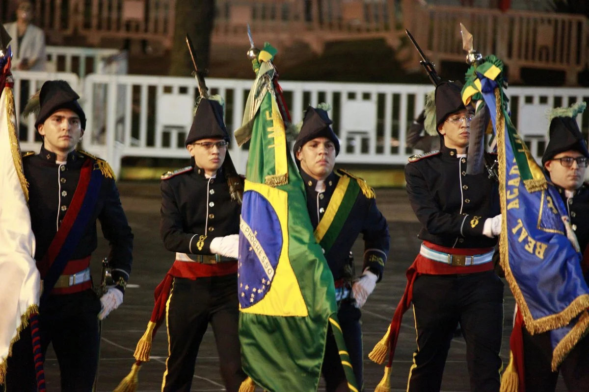Fachada principal do Instituto Militar de Engenharia IME na Praia Vermelha no Rio de Janeiro