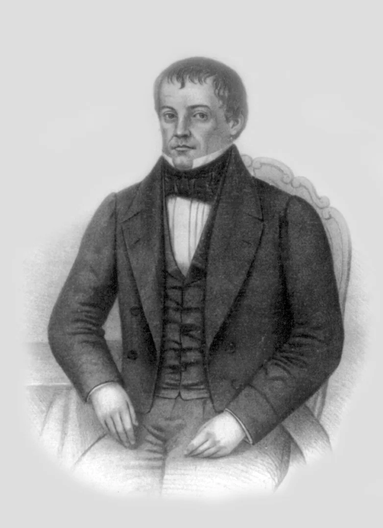 Retrato em litografia do Padre Diogo Antônio Feijó, criador da Guarda Nacional em 1831